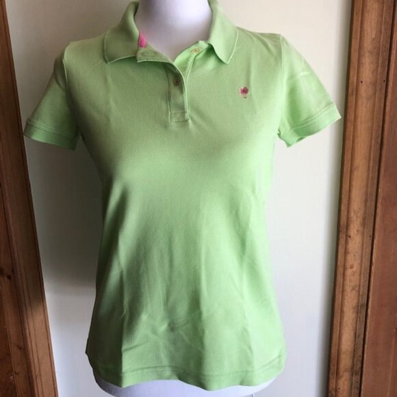 LILLY PULITZER Pique Polo Light Green Short Sleeve XS - Picture 7 of 16